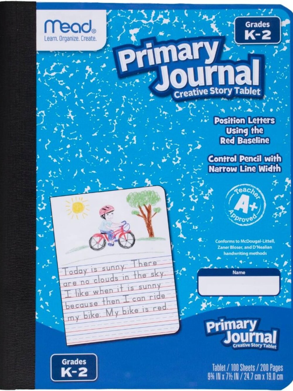 Primary Journal Creative Story Tablet Composition Notebook, 7.5" x 9.75", Grades